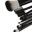 Women Pro Face Makeup Cosmetic Brush Tools Eyelash Comb Blush Eyeshadow Lipstick Applicator Brush 7Pcs/Set + Pouch Bag Case Brown