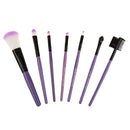 Women Pro Face Makeup Cosmetic Brush Tools Eyelash Comb Blush Eyeshadow Lipstick Applicator Brush 7Pcs/Set + Pouch Bag Case Purple