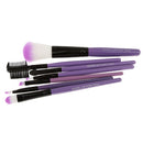 Women Pro Face Makeup Cosmetic Brush Tools Eyelash Comb Blush Eyeshadow Lipstick Applicator Brush 7Pcs/Set + Pouch Bag Case Purple