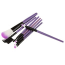 Women Pro Face Makeup Cosmetic Brush Tools Eyelash Comb Blush Eyeshadow Lipstick Applicator Brush 7Pcs/Set + Pouch Bag Case Purple