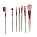 Women Pro Face Makeup Cosmetic Brush Tools Eyelash Comb Blush Eyeshadow Lipstick Applicator Brush 7Pcs/Set + Pouch Bag Case Green