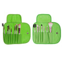 Women Pro Face Makeup Cosmetic Brush Tools Eyelash Comb Blush Eyeshadow Lipstick Applicator Brush 7Pcs/Set + Pouch Bag Case Green