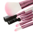 Women Pro Face Makeup Cosmetic Brush Tools Eyelash Comb Blush Eyeshadow Lipstick Applicator Brush 7Pcs/Set + Pouch Bag Case Green