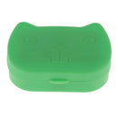 Portable Cute Plastic Cat Design Contact Lens Holder Case Organiser Box Travel Accessories Green