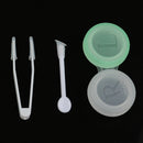 Portable Cute Plastic Cat Design Contact Lens Holder Case Organiser Box Travel Accessories Green