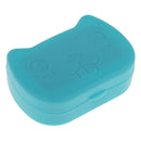 Portable Cute Plastic Cat Design Contact Lens Holder Case Organiser Box Travel Accessories Blue