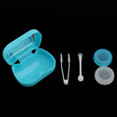 Portable Cute Plastic Cat Design Contact Lens Holder Case Organiser Box Travel Accessories Blue