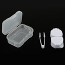 Set Of Plastic Stylish Compact Lens Tweezers + The Stick with Sucker + Contact Lens Case + Lens Solution Bottle Travel Accessory 6.5 x 4 cm