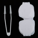 Set Of Plastic Stylish Compact Lens Tweezers + The Stick with Sucker + Contact Lens Case + Lens Solution Bottle Travel Accessory 6.5 x 4 cm