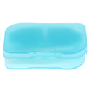 Set Of Plastic Stylish Compact Lens Tweezers + The Stick with Sucker + Contact Lens Case + Lens Solution Bottle Travel Accessory Blue 6.5 x 4 cm