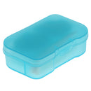 Set Of Plastic Stylish Compact Lens Tweezers + The Stick with Sucker + Contact Lens Case + Lens Solution Bottle Travel Accessory Blue 6.5 x 4 cm