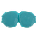 Set Of Plastic Stylish Compact Lens Tweezers + The Stick with Sucker + Contact Lens Case + Lens Solution Bottle Travel Accessory Blue 6.5 x 4 cm