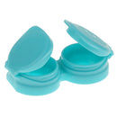 Set Of Plastic Stylish Compact Lens Tweezers + The Stick with Sucker + Contact Lens Case + Lens Solution Bottle Travel Accessory Blue 6.5 x 4 cm