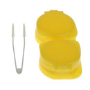 Set Of Plastic Lens Tweezers + The Stick with Sucker + Contact Lens Case + Lens Solution Bottle Orange 6.5 x 4 cm