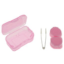Set Of Plastic Lens Tweezers + The Stick with Sucker + Contact Lens Case + Lens Solution Bottle 6.5 x 4 cm Pink