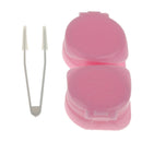Set Of Plastic Lens Tweezers + The Stick with Sucker + Contact Lens Case + Lens Solution Bottle 6.5 x 4 cm Pink