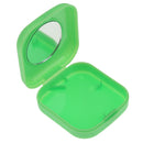 Set Of Plastic Stylish Compact Lens Tweezers +Mirror Case + Contact Lens Case + Lens Solution Bottle Travel Accessory Green 5.7x5.3cm