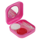 Hollow Design Contact Lens Case Travel Storage Kit Holder Container Rose