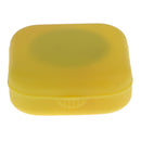 Set Of Plastic Stylish Compact Lens Tweezers +Mirror Case + Contact Lens Case + Lens Solution Bottle Travel Accessory Yellow 5.7x5.3cm