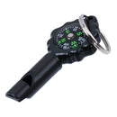 2pcs 2 in 1 Whistle Compass with Keychain for Outdoor Camping Hiking
