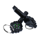 2pcs 2 in 1 Whistle Compass with Keychain for Outdoor Camping Hiking