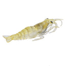 Soft Plastic Prawn Shrimp Lure Baits Simulation Fishing Lures Yellow - Pack of 10 - Length 4cm