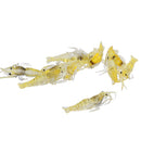 Soft Plastic Prawn Shrimp Lure Baits Simulation Fishing Lures Yellow - Pack of 10 - Length 4cm