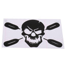 14.8x9.8cm Canoe Paddle Skull Window Kayak Car Decals Vinyl Stickers Black
