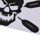 14.8x9.8cm Canoe Paddle Skull Window Kayak Car Decals Vinyl Stickers Black