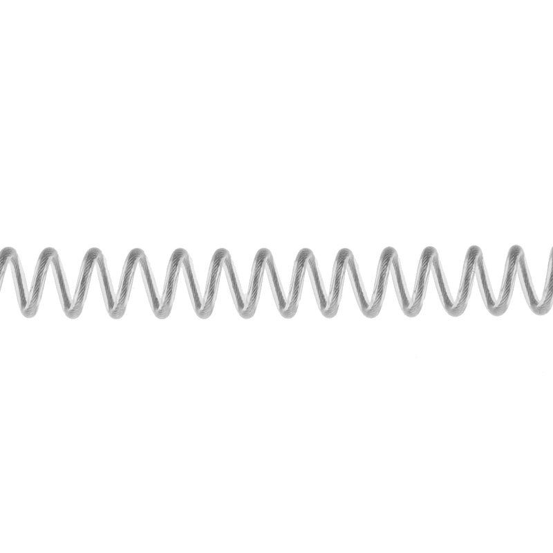 1.4M Stretch Steel Wire Spring Coil Lanyard Rope with Swivel Ring Carabiner