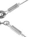 1.4M Retractable Steel Wire Coiled Lanyard Safety Rope with Swivel Carabiner