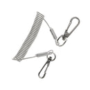 1.4M Retractable Steel Wire Coiled Lanyard Safety Rope with Swivel Snap Clip