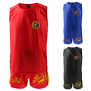 Thai Kick Boxing Uniform Chinese Style Sanda Combat Shorts Clothes Red L