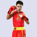 Thai Kick Boxing Uniform Chinese Style Sanda Combat Shorts Clothes Red L
