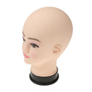 Bald Female Mannequin Head Scarf Hat Cap Wigs Glasses Display Model - Nude