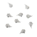 3D Nail Art Stickers Silver Gourd Shape Glitters Jewelries Rhinestones DIY Decoration (Pack of 10)