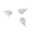 3D Nail Art Stickers Silver Gourd Shape Glitters Jewelries Rhinestones DIY Decoration (Pack of 10)
