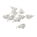 3D Nail Art Stickers Silver Gourd Shape Glitters Jewelries Rhinestones DIY Decoration (Pack of 10)