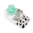 10Pcs 3D Nail Art Flower Bow Alloy Rhinestones Peal Nail Charms Jewelry DIY