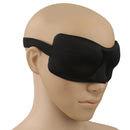 Cotton Sleeping Mask Eye Cover Nose Pads Nap Blindfold Light Protector - Black