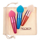 Set 3 Flawless Beveling Bevel Liquid Concealer Foundation Makeup Sponge Brush Make Up Powder Puff Kit