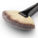 Large Fan Blush Face Powder Foundation Highlighting Contouring Blending Cosmetic Brush Make Up Tool