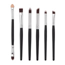 6Pcs Pro Cosmetic Smoky Eye Brush Set Eyeshadow Eyeliner Eyebrow Makeup Brush