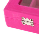 24 Slot Velvet Jewelry Display Box Ear Rings Nail Art Tips Sticker Organizer