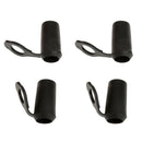 4 x Removable Black Rubber Tips Ferrules for Hiking Trekking Poles