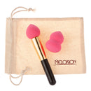 Women Pro Pink Power Brush + Pink Sponge Puff+Canvas Bag Makeup Set Cosmetic Beauty Tools Gift