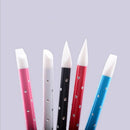 Beauty 5Pcs Nail Art Silicone Head Brushes Clay Sculpture Drawing Painting Pen Set with Rhinestone Handle