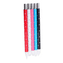 Beauty 5Pcs Nail Art Silicone Head Brushes Clay Sculpture Drawing Painting Pen Set with Rhinestone Handle