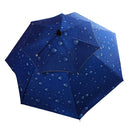 Outdoor Umbrella Hat Head Cap Brolly Fishing Camping Hiking W Blue Silver