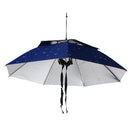 Outdoor Umbrella Hat Head Cap Brolly Fishing Camping Hiking W Blue Silver